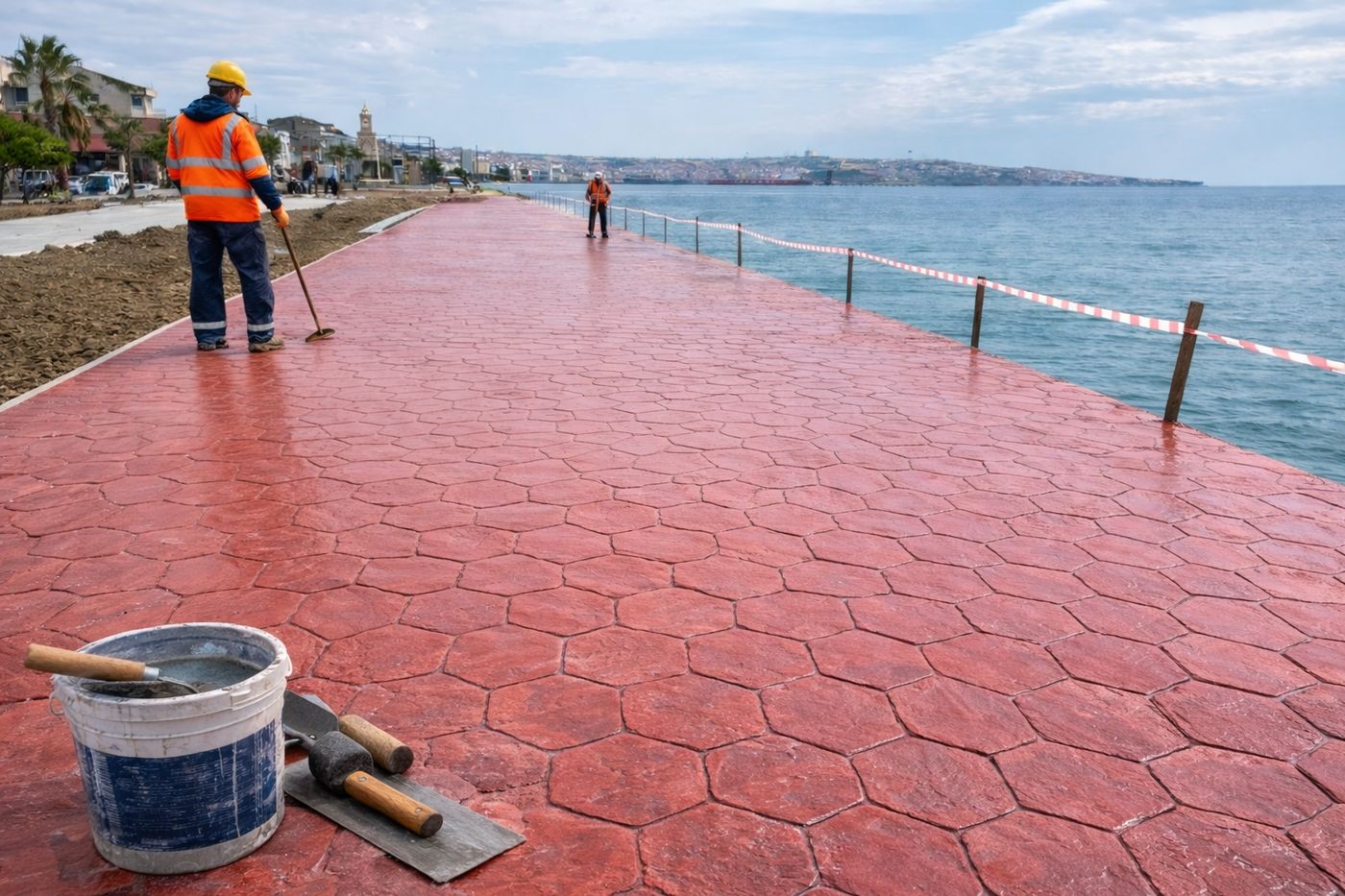 Profesyonel ekip ile uzman baskı beton zemin uygulaması - ER-SA YAPI