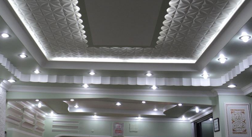 Spot aydınlatmalı alçıpan asma tavan uygulaması - ER-SA YAPI